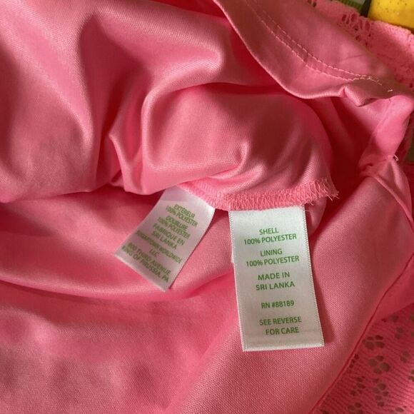 NEW Lilly Pulitzer Rayanne Halter Top Sz L Pelican Pink Pineapple Geo Lace - Picture 11 of 11